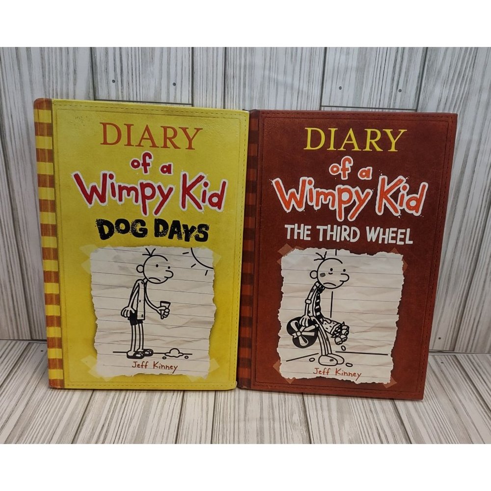 Diary of a wimpy kid lot of 2 hardback books